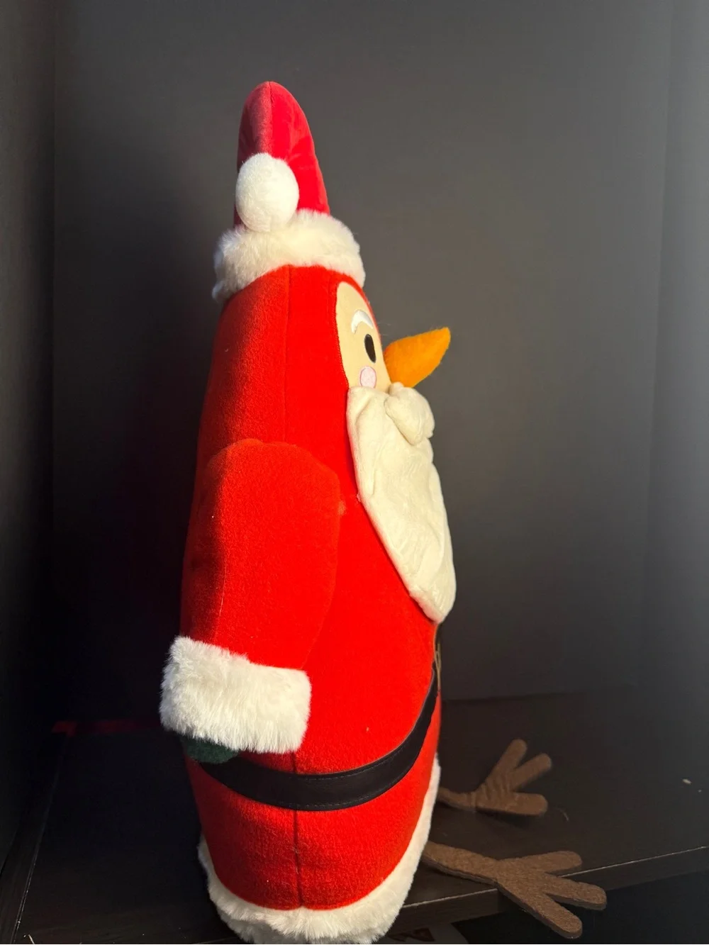 Santa bird plush throw pillow